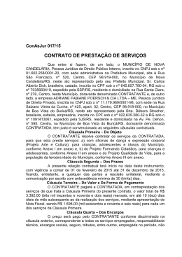 PREFEITURA MUNICIPAL DE NOVA CANDEL&Aacute;RIA