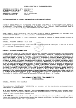 SALÁRIOS, REAJUSTES E PAGAMENTO