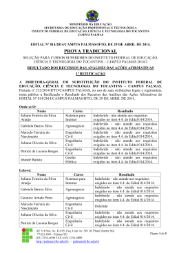 Resultado Recursos &ndash; 1&ordm; Retifica&ccedil;&atilde;o