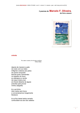 3 poemas de Marcelo F. Oliveira,