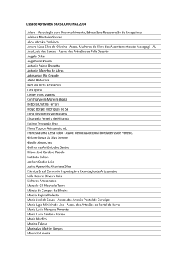 Lista de Aprovados BRASIL ORIGINAL 2014 Adere - Sebrae-SP