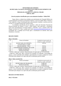 Edital PELC e Vida Saudável 2010