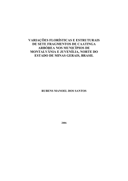 VARIA&Ccedil;&Otilde;ES FLOR&Iacute;STICAS E ESTRUTURAIS DE SETE