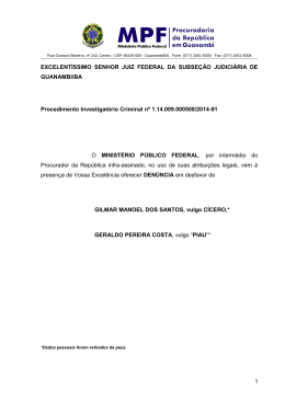Den&uacute;ncia por falso testemunho em Ju&iacute;zo, em Carinhanha/BA