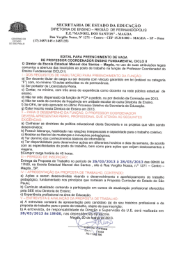Ensino Fundamental II - E.E. Manoel dos Santos