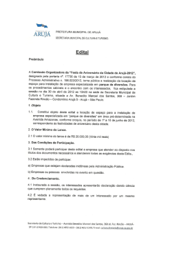 Edital - Secretaria da Cultura de Aruj&aacute;