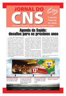 JORNAL DO - Conselho Nacional de Sa&uacute;de