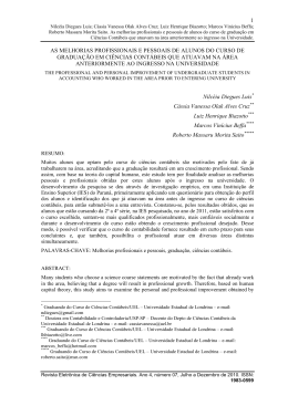 As melhorias profissionais e pessoais de alunos do curso de
