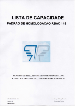 Arquivo da Lista de Capacidade
