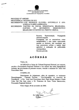 processo 16002600 - Tribunal Regional Eleitoral do Rio Grande do