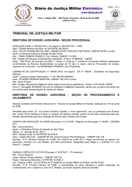 Di&aacute;rio da Justi&ccedil;a Militar Eletr&ocirc;nico