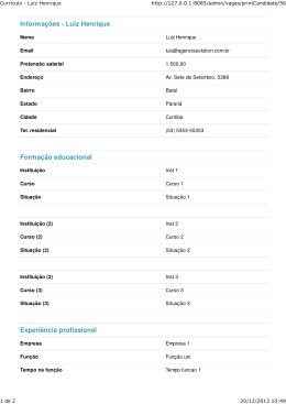 Curriculo - Luiz Henrique