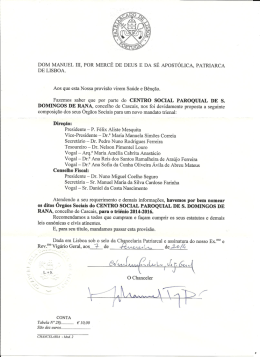 DOCUMENTO DE NOMEA&Ccedil;&Atilde;O pdf - Centro Social Paroquial S&atilde;o