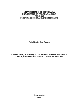elementos para a avalia&ccedil;&atilde;o da doc&ecirc;ncia nos cursos de medicina