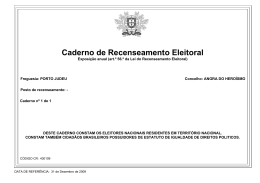 Caderno de Recenseamento Eleitoral