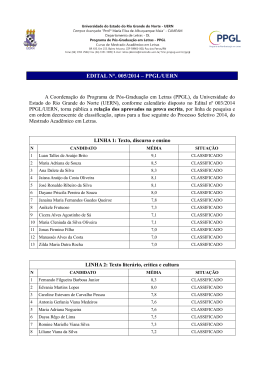 EDITAL N&deg;. 005/2014 &ndash; PPGL/UERN