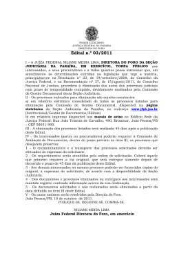 Edital n&ordm; 03/2011