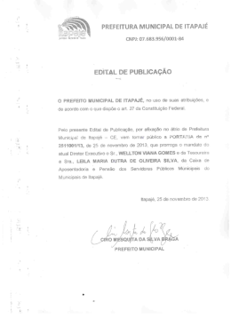 prefeitura municipal de itapajé - Caixa de Aposentadoria e Pensão