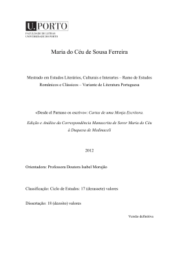 Maria do C&eacute;u de Sousa Ferreira