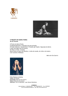 O PRANTO DE MARIA PARDA