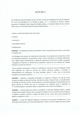 2ª Acta do Executivo - 18 de Dezembro de 2013