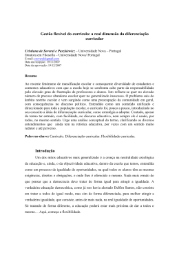 Gest&atilde;o flex&iacute;vel do curr&iacute;culo: a real dimens&atilde;o da