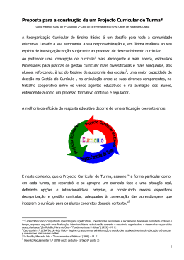 Projecto Curricular de Turma