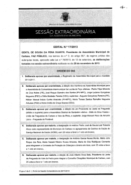 Edital N.º 17/2013 - Câmara Municipal do Cartaxo