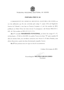 164/2015 - Tribunal Regional Eleitoral de Goi&aacute;s