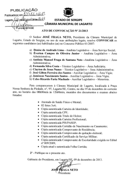 Ato de Convocação n° 021/2013