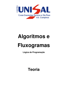 Algoritmos e Fluxogramas