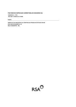 par riscos especiais corretora de seguros sa - sicepot-mg