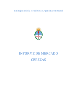 INFORME DE MERCADO CEREZAS