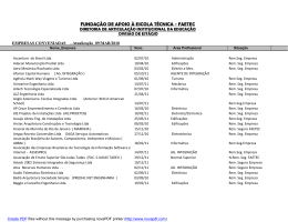 FUNDA&Ccedil;&Atilde;O DE APOIO &Agrave; ESCOLA T&Eacute;CNICA - FAETEC