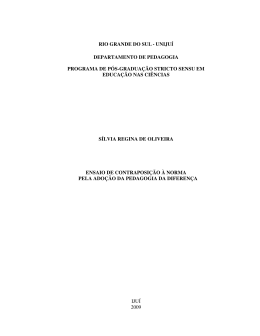 S&iacute;lvia Regina de Oliveira - Biblioteca Digital da UNIJU&Iacute;