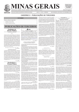 PublICa&ccedil;&otilde;Es DE TErCEIros - Pesquisa do Di&aacute;rio Oficial de Minas