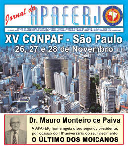 26, 27 e 28 de Novembro Dr. Mauro Monteiro de Paiva