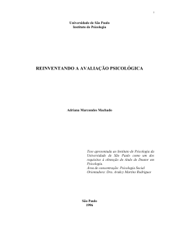 Reinventando a avalia&ccedil;&atilde;o psicol&oacute;gica / Adriana