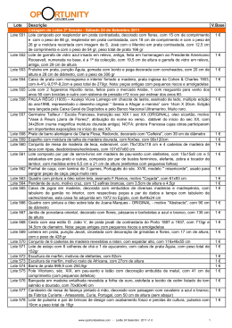 Lote Descrição V.Base Listagem de Lotes 2ª Sessão