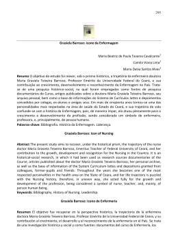 Grasiela Barroso: &iacute;cone da enfermagem.