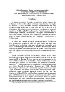 Reflexões sobre Dança em cadeira de rodas MARIA BEATRIZ