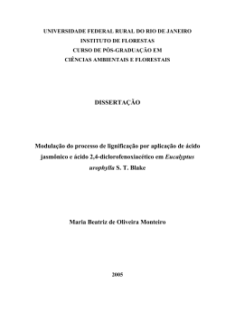 Lignifica&ccedil;&atilde;o comparativa de Eucalyptus urophylla S.T. Blake por