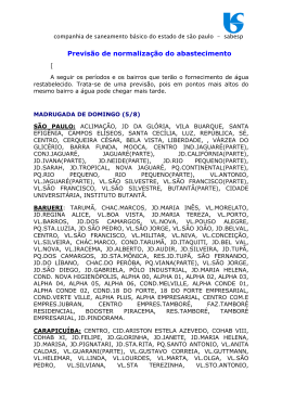 Previs&atilde;o de normaliza&ccedil;&atilde;o do abastecimento