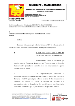 Gabinete da Desembargadora Maria Beatriz T - SINDIJUFE-MT