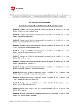 Quinto Ponto da Ordem do Dia