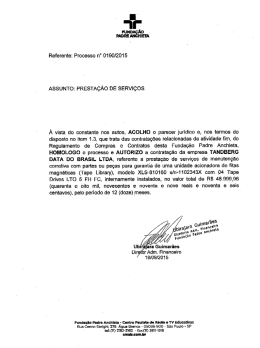 FUNDA&Ccedil;&Atilde;O mas ANcl-IIETA Referente: Processo n&deg; 0100/2015