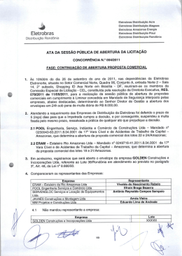 Ata de Abertura da Proposta Comercial