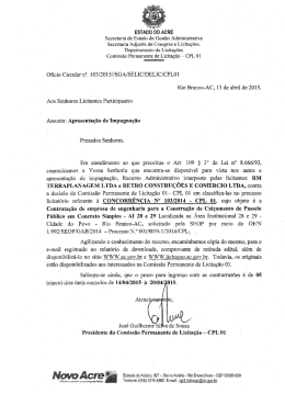 ESTADO DO ACRE Secretaria de Estado da Gest&atilde;o Administrativa