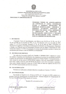 1º Termo de Apostilamento