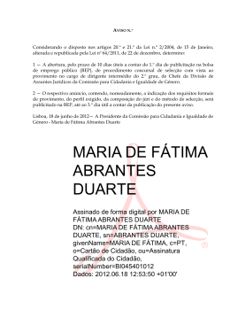 MARIA DE FÁTIMA ABRANTES DUARTE